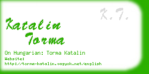 katalin torma business card